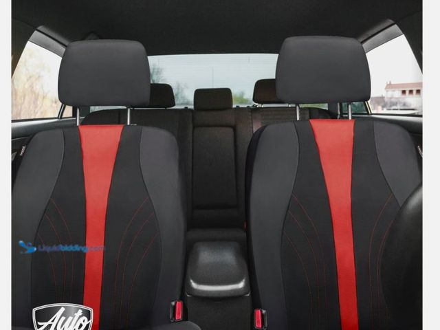 Lot 49-5551787 - Auto Drive 2-Piece Black-Red Marlo Seat Covers Vegan Leather, Unused