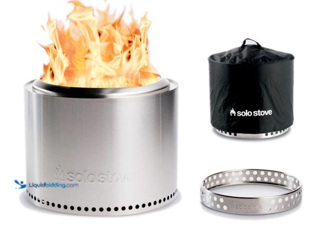 Lot 49-5513004 - Solo Stove - Bonfire + Stand & Shelter 2.0 Bundle - Stainless Steel. Model: SSBON-SD-2.0+SHELTERSKU:...