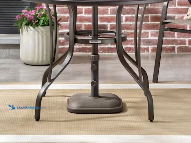 Lot 49-2000404 - StyleWell 26 lb. Concrete and Resin Patio Umbrella Base in Brown, Model # UB26Z, Unused.   Ref#HD062...