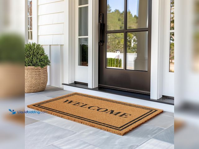 Lot 49-3565954 - Barnyard Designs Natural Coco Coir Heavy Duty Backing Doormat - Large Cute Non-Slip Front Door Welco...