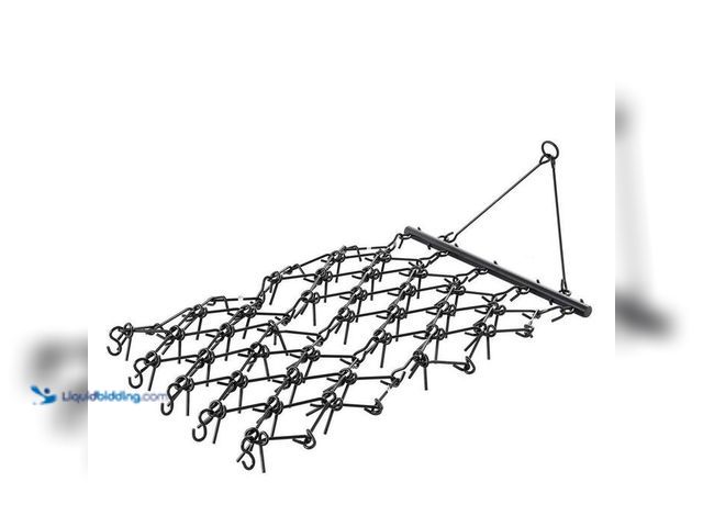Lot 49-2023213 - SKYSHALO 0 in. Handle Drag Harrow, Durable Chain Harrow with 69 Sharp Teeth, Ideal for Yard Gravel D...