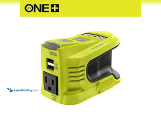 Lot 49-5461054 - RYOBI 18V ONE+ 150-Watt Portable Battery Inverter Power Source (Tool Only), Model# RYi150BGA, Unused