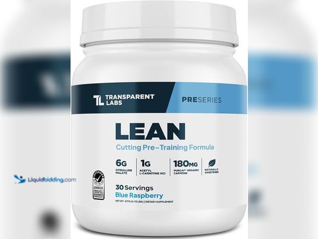 Lot 49-5414801 - Transparent Labs Lean Pre-Workout - Body Recomposition Pre Workout for Men and Women with Acetyl L-C...