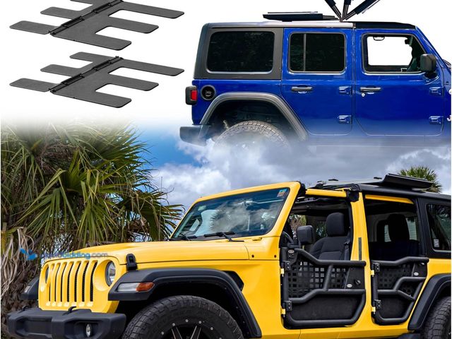 Lot 49-5448431 - EZ Flip-Top for JLU Jeep Wrangler Freedom Panels One Person Flip Back System. Model: B0BSLVVDQL. Unu...