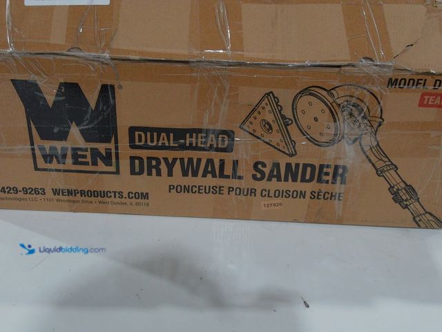 Lot 49-2006038 - WEN 15 ft. 5 Amp 2-in-1 Variable Speed Dual-Head Drywall Sander with Dust Hose, Model # DW5084, Slig...