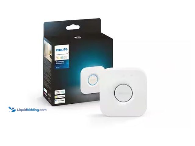Lot 49-1624452 - Philips Hue Smart Home Bridge With Zigbee Mesh for up to 50-Lights And Accessories Model # 458471, N...