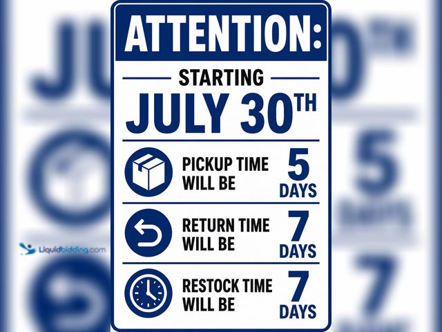 Lot 49-0000001 - Attention: Starting July 30th Pickup time will be 5 Days, Return time will be 7 days, Restock time w...