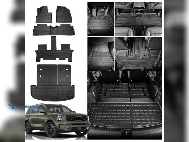 Lot 49-5436381 - Rongtaod Floor Mats Compatible with 2020-2025 Kia Telluride 7&8 Seats Trunk Mat Cargo Mat Cargo Line...
