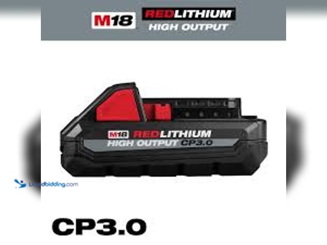 Lot 49-5459438 - Milwaukee M18 18V Lithium-Ion HIGH OUTPUT CP 3.0Ah Battery. Model # 48-11-1837. Unused ( 1 BATTERY O...