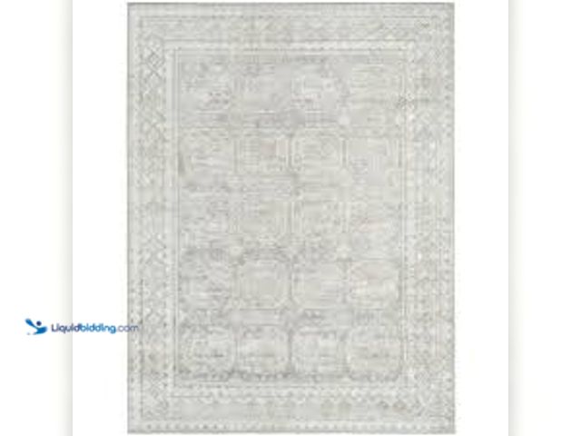 Lot 49-5479050 - Nourison Dekor Grey 5 ft. x 7 ft. Geometric Traditional Area Rug. Model # 151853 Unused