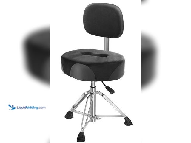 Lot 49-5436656 - Drum Throne Features Hydraulic Height Adjustment and a Premium 5-inch Thick Ergonomic seat Cushion. ...