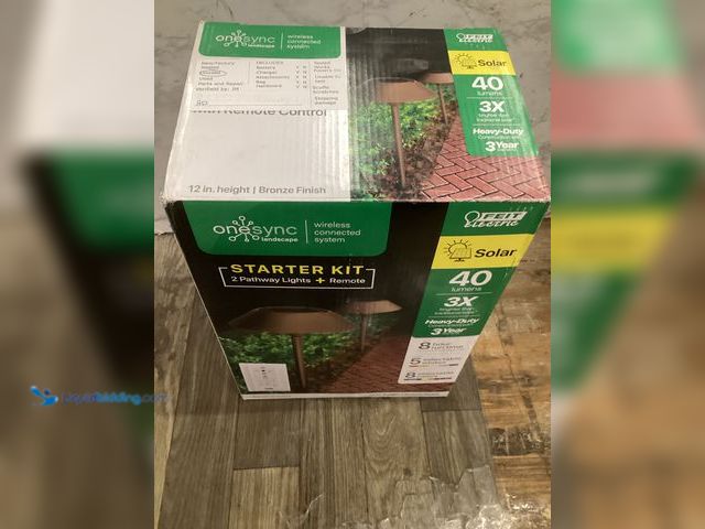 Lot 49-5448872 - Feit Electric OneSync Landscape 40 Lumens Bronze Solar Integrated LED Outdoor Path Light w/Dusk-To-D...