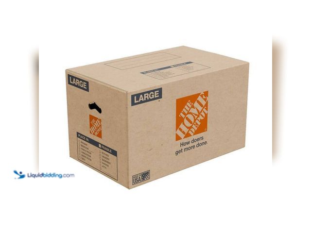 Lot 49-5412597 - Home Depot 26 in. L x 16 in. W x 15 in. D Large Moving Shipping and Packing Box with Handles (10-Pac...