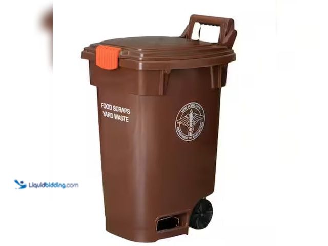 Lot 49-1623574 - Orbis Official NYC Compost Bin 13 Gallon with Lid, Model # NPL280A-13G NYC Compost, Unused, Scuffs/S...