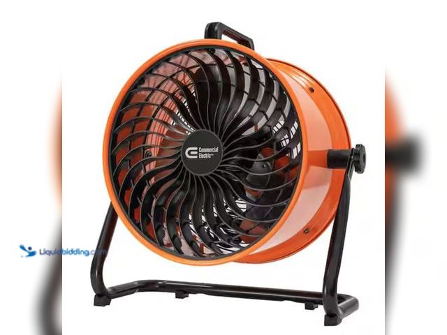 Lot 49-2005648 - Commercial Electric 16 in. 3-Speed Drum Floor Fan in Orange High Velocity Turbo, Model # SFD5-400B, ...
