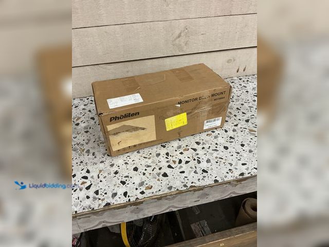 Lot 49-5462051 - Pholiten Quad 4 Monitor Arm Desk Mount for Max 32 inch Screens, Gas Spring Adjustment Monitor Stand ...