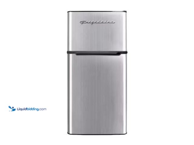 Lot 49-3612791 - Frigidaire 4.5 cu. ft. 2 Door Mini Fridge in Chrome Trim and Platinum Design with Freezer and Manual...
