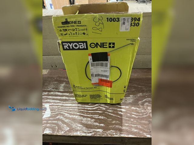 Lot 49-3565602 - RYOBI ONE+ 18V Cordless Battery 2 Gallon Chemical Sprayer (Tool Only). Model # P2803BTL. Unused