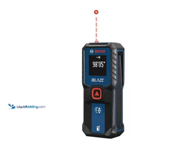 Lot 49-2026158 - Bosch BLAZE 100 ft. Laser Measure, Model # GLM100-23. MSRP: $64.97.  Slightly used, Has battery, Wor...
