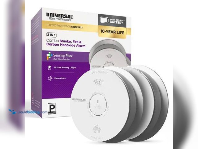 Lot 49-3616494 - (2-Pack) Universal Security Instruments 10-Year Battery Combination Smoke and Carbon Monoxide Detect...