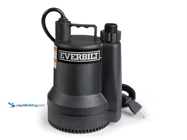 Lot 49-1548741 - Everbilt 1/6 HP Plastic Submersible Utility Pump Model # SUP54-HD, Slightly Used  Ref#HDPA116