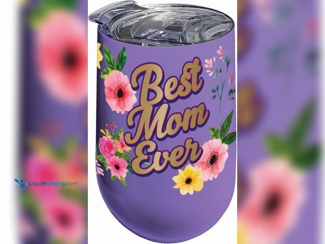Lot 49-3513540 - Lot of 3. Spoontiques Best Mom Ever Stainless Tumbler, Spoontiques Flamingo Stainless Wine Tumbler, ...
