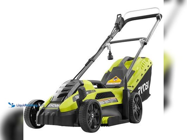 Lot 49-5559221 - RYOBI 13 in. 11 Amp Corded Electric Walk Behind Push Lawn Mower. Model # RYAC130-S. Unused