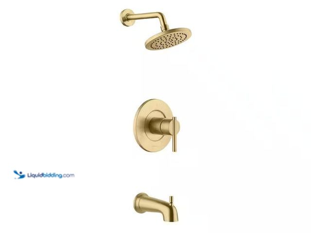 Lot 49-5449012 - Glacier Bay Dorind Single-Handle 1-Spray Tub and Shower Faucet 1.8 GPM in Matte Gold (Valve Included...