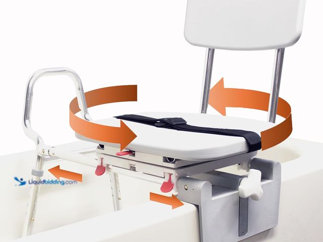 Lot 49-5410319 - Eagle Health Supplies Tub-Mount Sliding Shower Chair Tub Transfer Bench with Swivel Seat, FSA/HSA El...