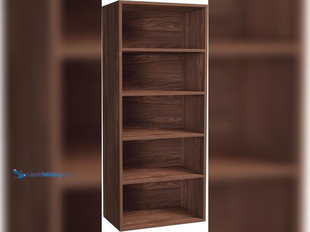 Lot 49-3563869 - Basic Open Shelf Bookcase – 5-Tier Extra Deep Wooden Bookshelf, Storage Shelves with 11-Inch Depth, ...