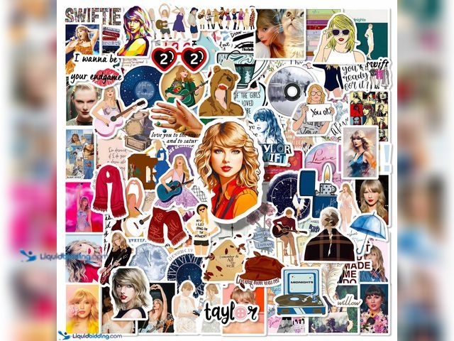 Lot 49-5388201 - Lot of 100 Taylor Swift Stickers - NEW - Enhance your personal belongings with these 100 stylish Tay...