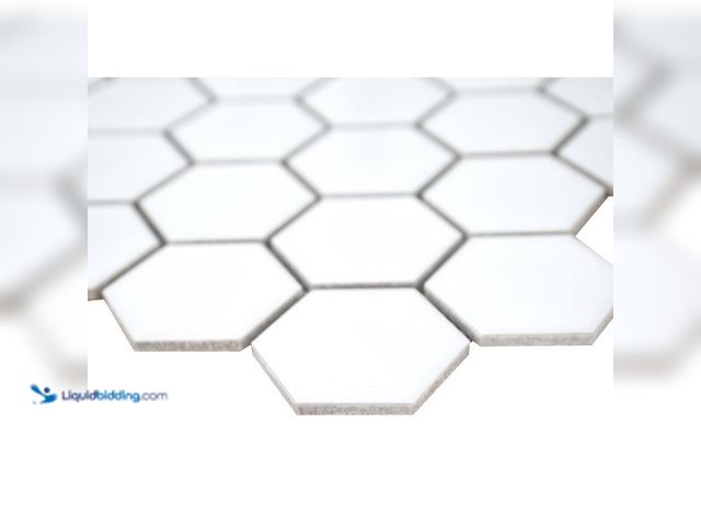 Lot 49-5453399 - Approx 40 Sq Ft. MSI Retro Bianco 2 in. Hexagon 11 in. x 13 in. x 0.24 in. Glossy Porcelain Patterne...