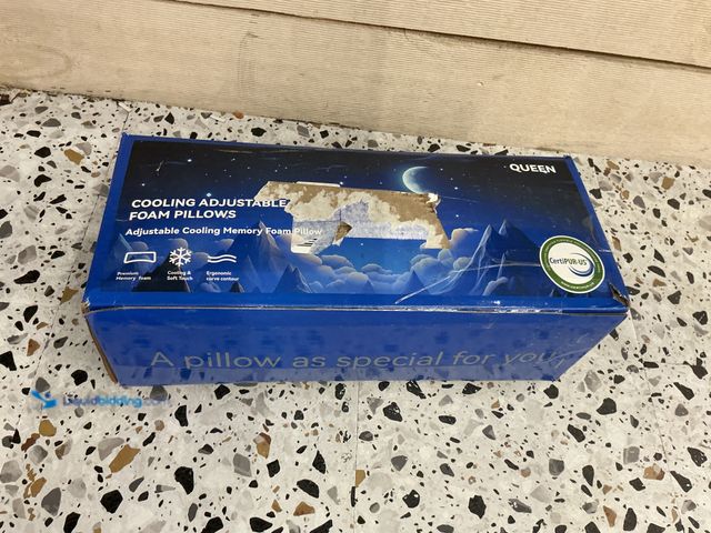 Lot 49-3528219 - Cooling Side Sleeper Pillows for Adults, Curved Pillow for Neck and Shoulder Pain Relief, Shredded M...