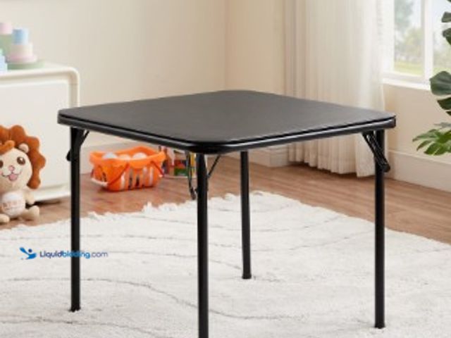 Lot 49-3531302 - VECELO 23.8" Kids Folding Square Table, Portable Card and Game Activity Table for Indoor or Outdoor,...