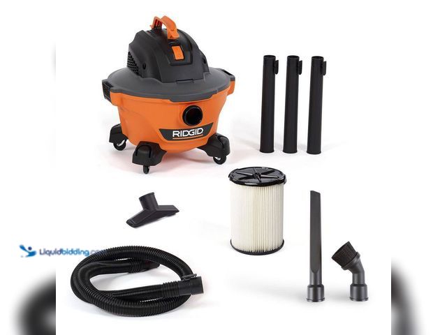 Lot 49-5552699 - RIDGID
6 Gal. 3.5 Peak HP NXT Shop Vacuum HD0600 Wet Dry Vac with General Debris Filter, Hose, Wand...