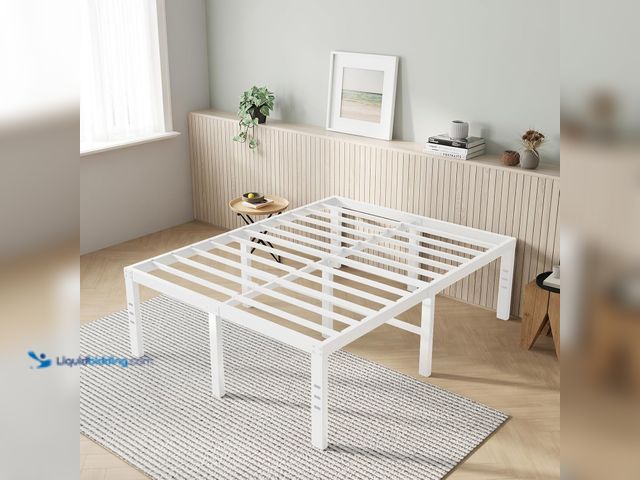 Lot 49-3531738 - Novilla Full Size Bed Frame, 18 Inch Metal Platform Bed Frame Full Size with Storage Space Under Bed...