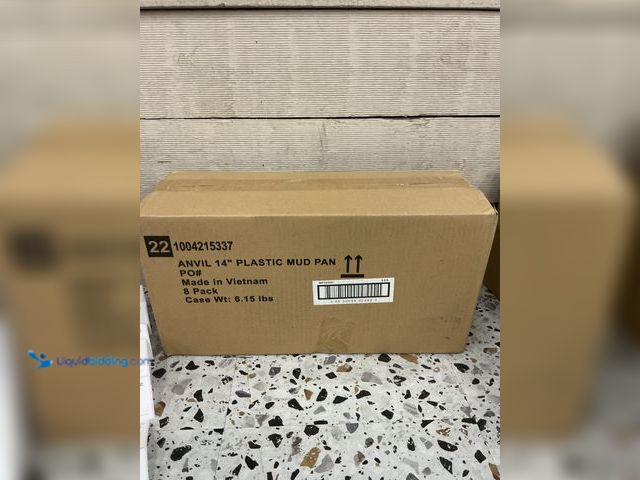 Lot 49-5489349 - QTY 8 - Anvil 14 in. Plastic Mud Pan. Model #MP14HD. New.