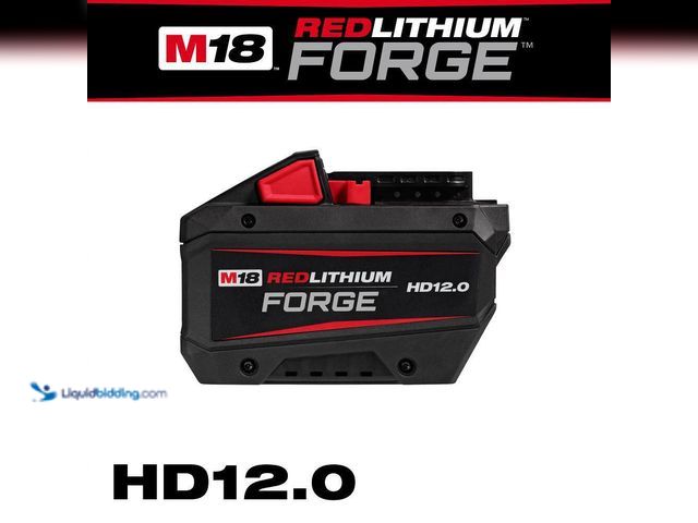 Lot 49-5410646 - Milwaukee M18 18V Lithium-Ion REDLITHIUM FORGE HD 12.0 Ah Battery Pack. [Model # 48-11-1813] NEW