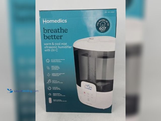 Lot 49-5542421 - Homedics Warm/Cool Mist Ultrasonic Humidifier W/UV-C Technology & Remote, Unused