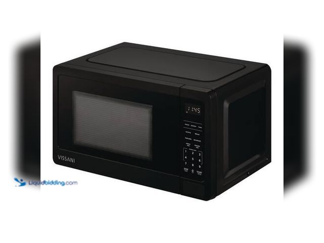 Lot 49-3616495 - Vissani 0.7 cu. ft. Electric 700-W Countertop Microwave in Black with Turntable, 6-Heating Functions...