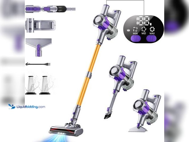 Lot 49-3564556 - MBYULO Cordless Vacuum Cleaner, 450W 50Kpa Powerful Stick Vacuum, Up to 70Mins Rechargeable Battery,...
