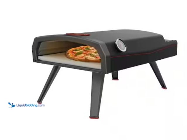Lot 49-2004406 - Dyna-Glo 12 in. Portable Propane Gas Outdoor Pizza Oven in Black with Case, Pizza Peel and Pizza Cut...