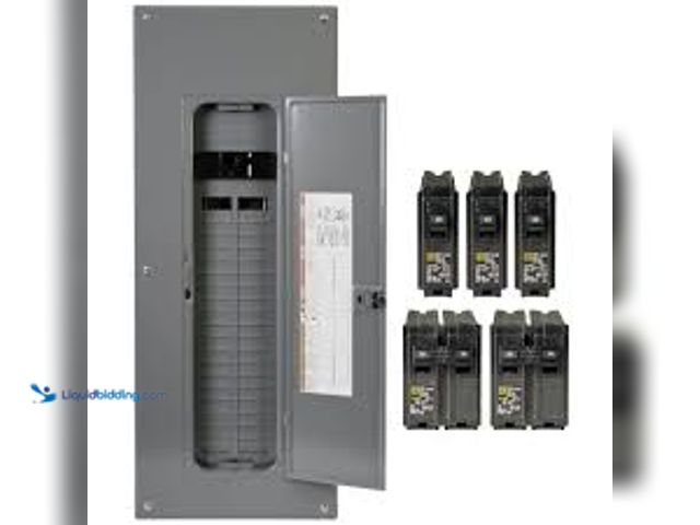 Lot 49-5407124 - Square D Homeline 200 Amp 40-Space 80-Circuit Panel w/ 3-20 Amp Single Pole, 2-30 Amp Double Pole Br...
