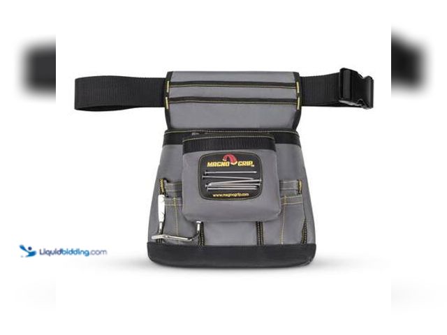 Lot 49-5559633 - MagnoGrip 11 in. 10-Pocket Platinum Magnetic Tool Pouch with Belt. Model # 002-474. used
