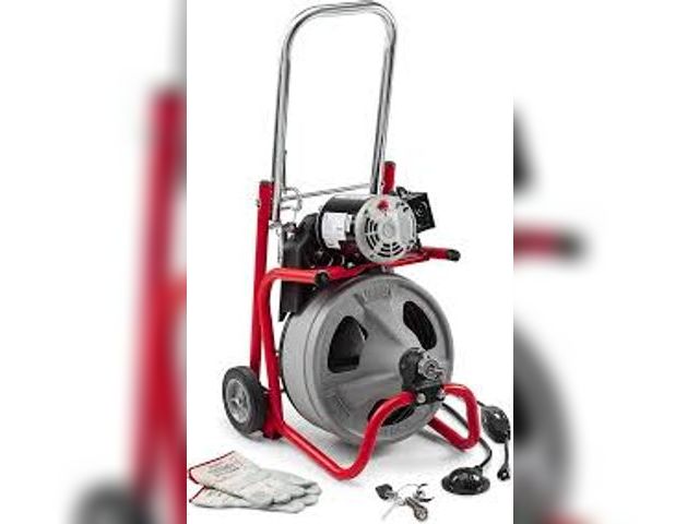 Lot 49-5475966 - RIDGID K-400 Drain Cleaning Snake Auger 120-Volt Drum Machine. Model # 52363. Unused, unable to test