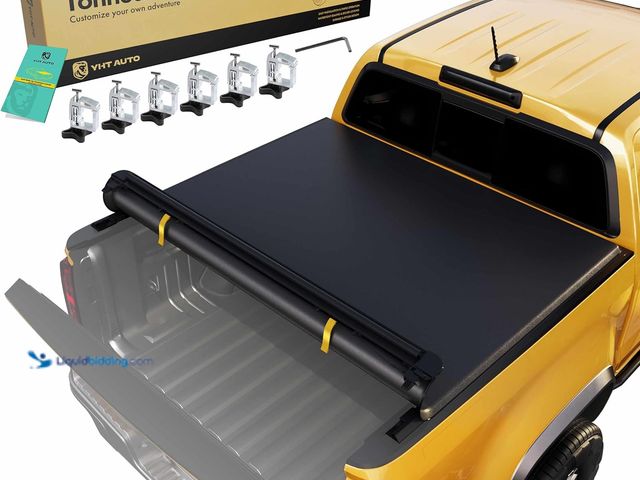 Lot 49-3532461 - YHTAUTO Soft Roll Up 5.6 Ft (67.4") Truck Bed Tonneau Cover Compatible with 2009-2018 Dodge Ram 1500...