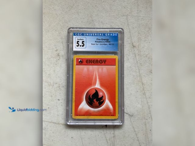 Lot 49-1830465 - COLLECTIBLE WOW GRADED CARD! 1999 BASE SET UNLIMITED FIRE ENERGY 98/102 CGC 5.5 EXCELLENT+ AMAZING C...