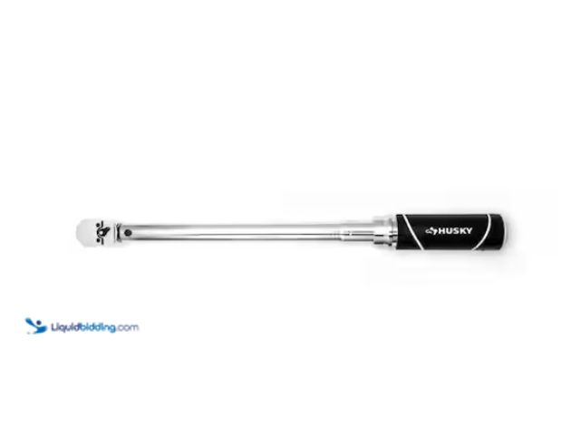 Lot 49-3433404 - Husky 3/8 in. Drive Torque Wrench 20 ft./lbs. to 100 ft./lbs., Model # H3DTWA, Slightly used, One cl...
