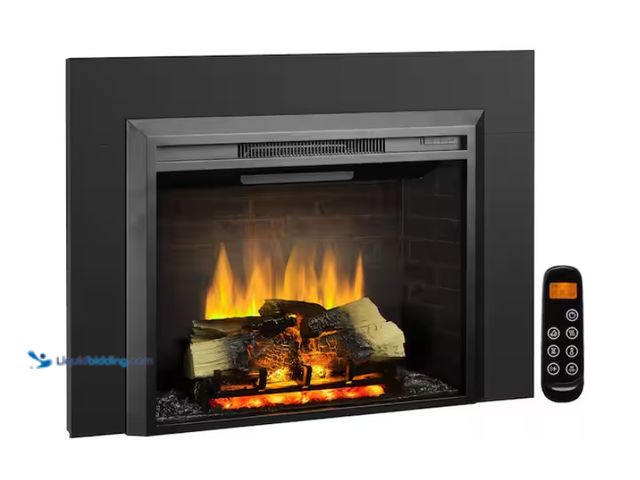 Lot 49-1574780 - Legend Flame Carl 30 in. Electric Fireplace Insert with Trim Kit Fireplace Heater 750/1500-Watt, Fir...