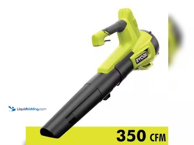 Lot 49-3473050 - RYOBI ONE+ 18V 100 MPH 350 CFM Cordless Battery Variable-Speed Jet Fan Leaf Blower (Tool Only), Mode...